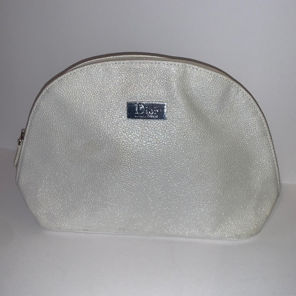 Dior Silver & White Makeup Bag Cosmetic Bag - Picture 1 of 12